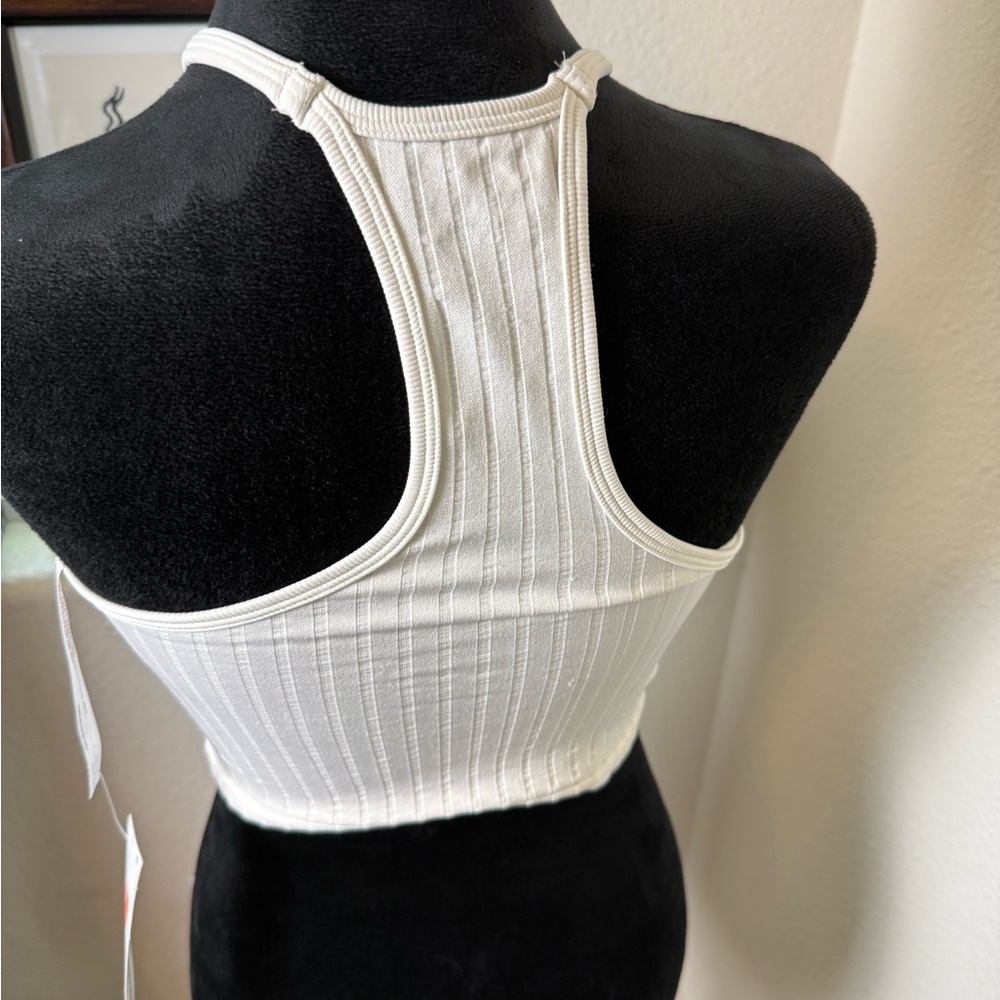 Urban Outfitters Cropped Ribbed Racerback Tank Top - Picture 3 of 3